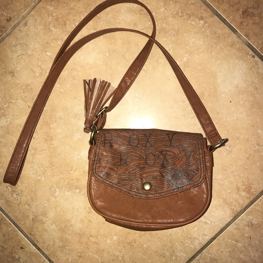 ROXY brown leather purse